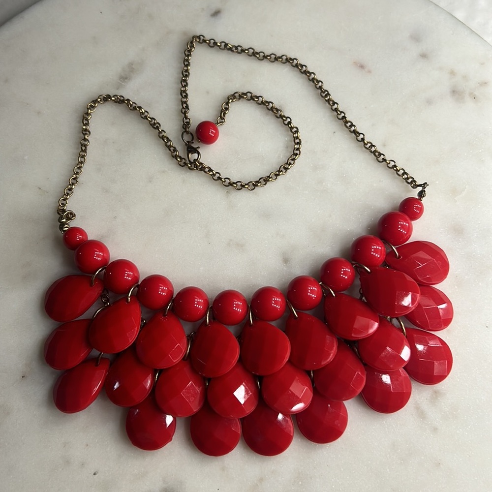 Red Statement Necklace